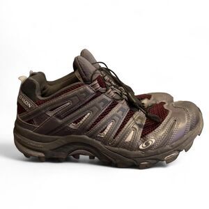 Salomon XA Pro Trail Running Hiking Shoes Men’s 8 Gray Red Quicklace Contagrip